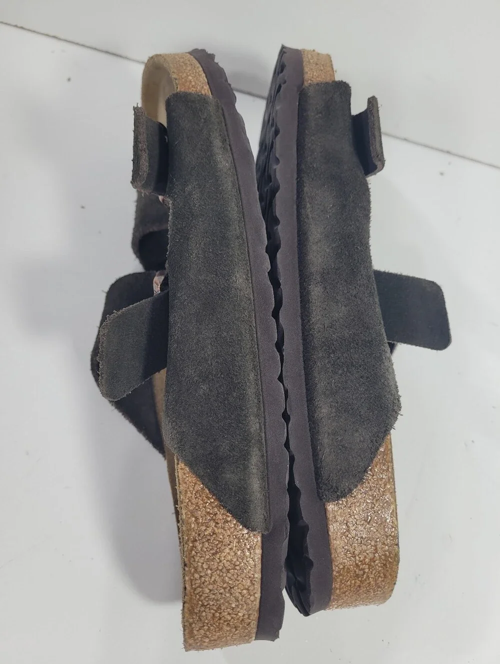 Birkenstock Arizona Suede Soft Footbed Black Gray EU 42 US Men 9 Women 11 Narrow